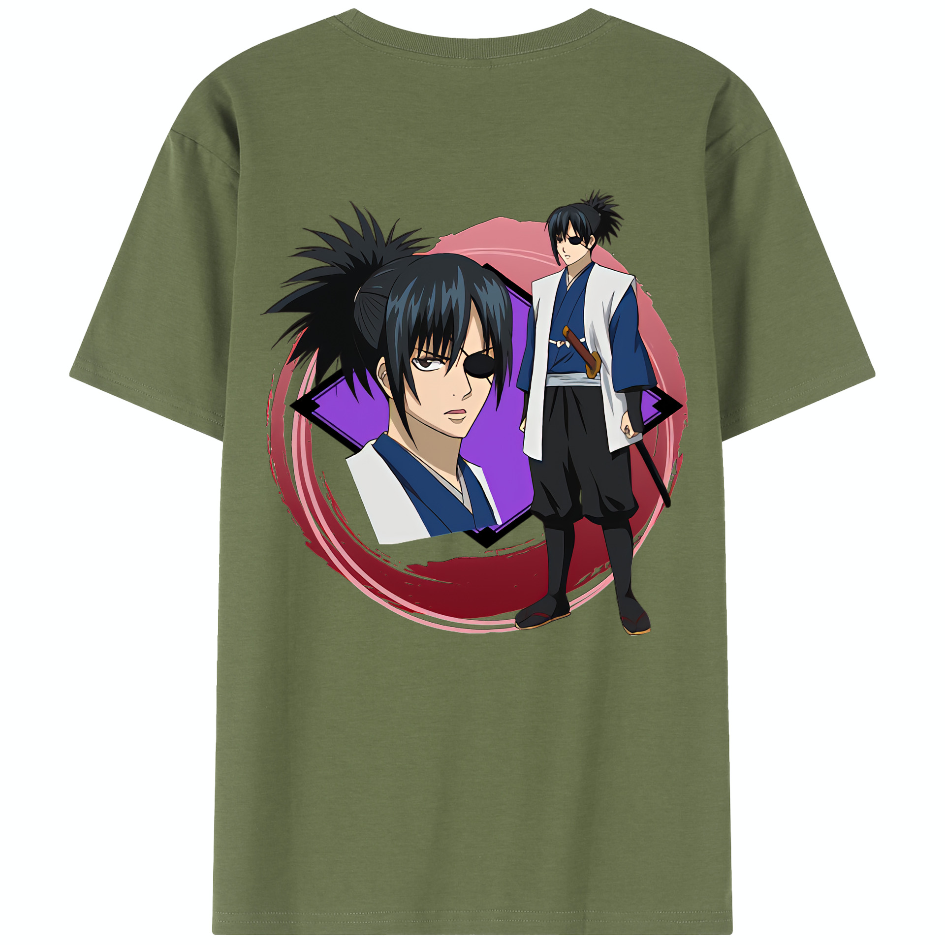 （画像用） ぎんたま 坂田銀時（さかたぎんとき） 神楽 志村新八（しむら しんぱち） GINTAMA Sakata Gintoki Kagura Shimura Shinpachi 綿100％半袖Tシャツ（背面プリント）